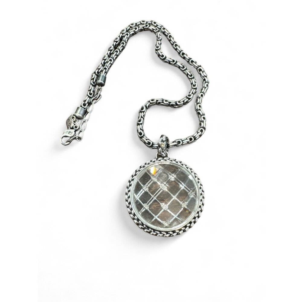 Swarovski, Pendant , Clear Crystal, 2 Sided, Polish Rhodium Finish #246